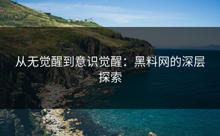 从无觉醒到意识觉醒：黑料网的深层探索